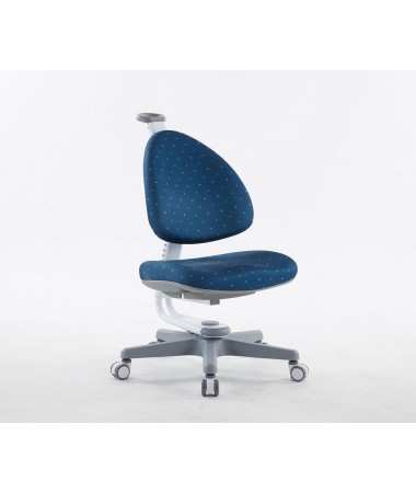TC1008DBW BABO CHAIR (WHITE IN DEEP BLUE FABRIC)